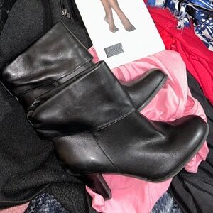 BCBG black ankle boots